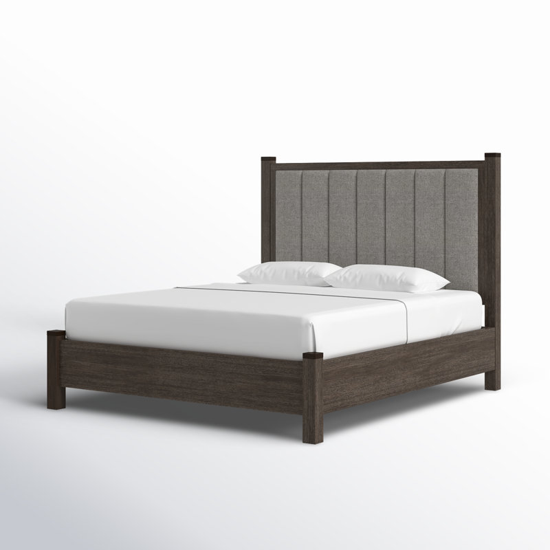 Miramar Tufted Upholstered Low Profile Standard Bed, Queen