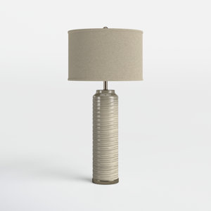 Cointreau 37" Off-White/Chrome Table Lamp