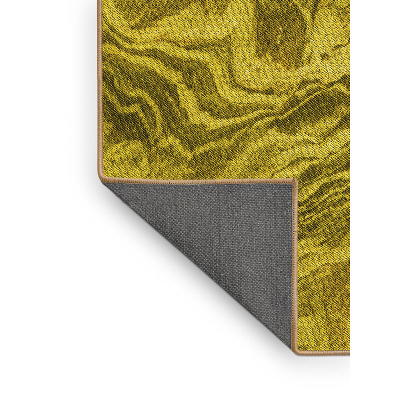 Tapis abstrait vert olive, Rectangle 3 pi x 5 pi