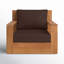 Chaise de patio en teck Azul-185745362