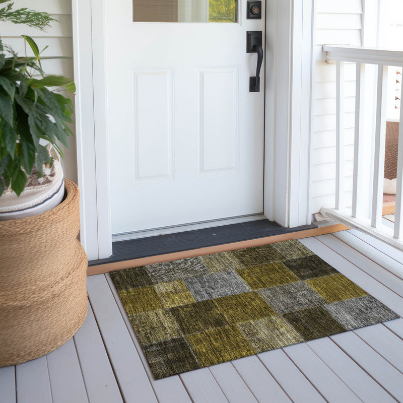Fareham Washable Patchwork Indoor / Outdoor Rug, Rectangle 1'8" x 2'6"