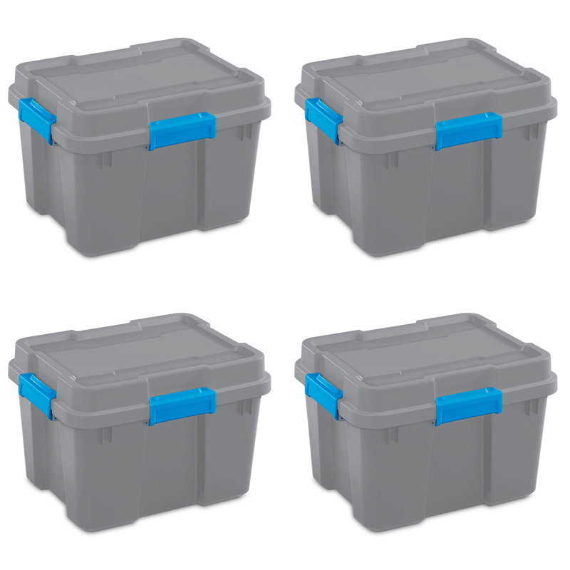 Plastic Box Set, Gray, 4