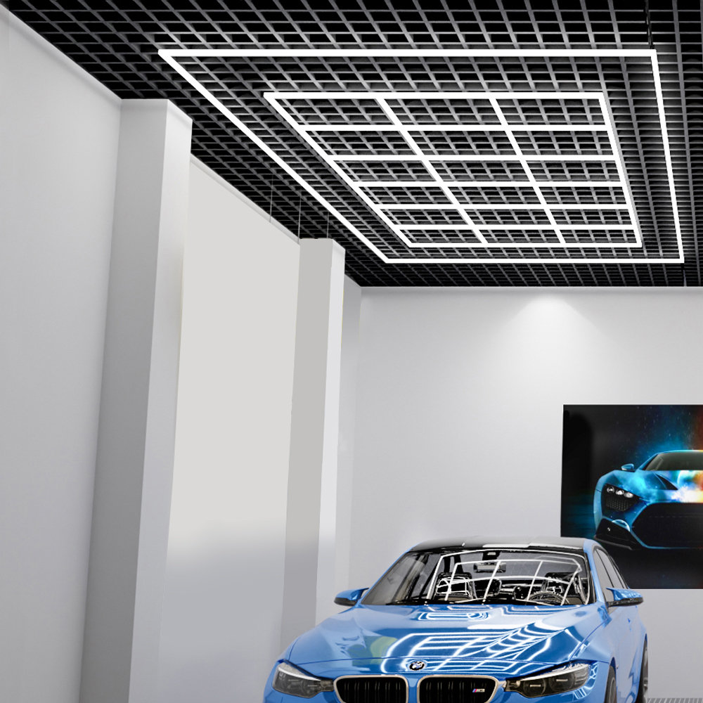 Rackhams Light 576W Designer Led Ceiling With Frame, 18 Square Grid With Border, Commercial Interior Ing - Image 2