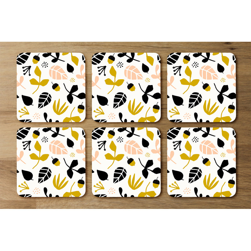 Square 6 Piece Coaster Set