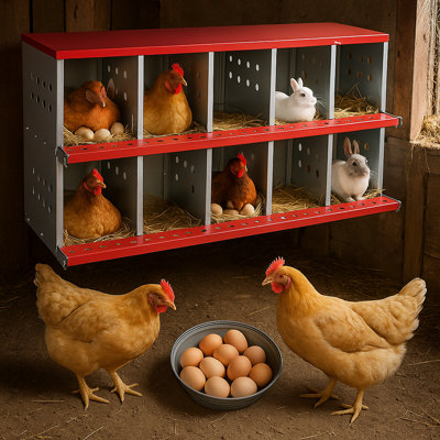 Chicken Nesting Boxes, with 10 Compartment