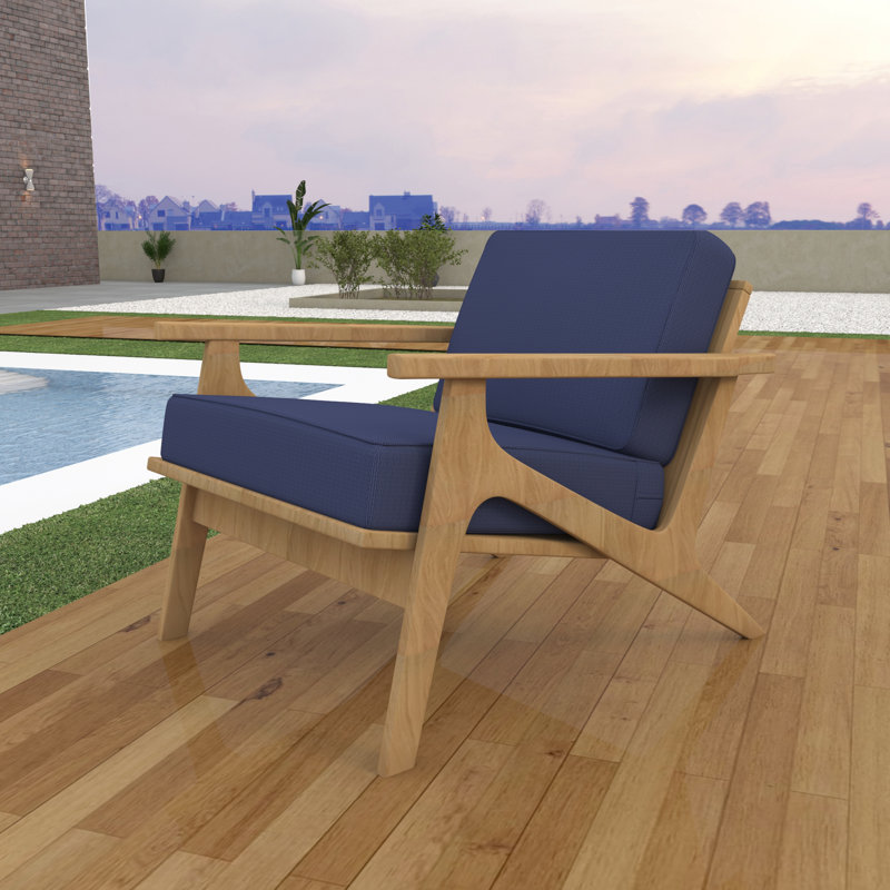 Argyri Outdoor Deep Seat Cushion, 25 x 25.5 x 5 Inch High-Density Foam Patio Chair Cushion with Water-Repellent & UV-Resistant Cover, Tear-Resistant Seat & Back Cushion for Chairs, Sofas