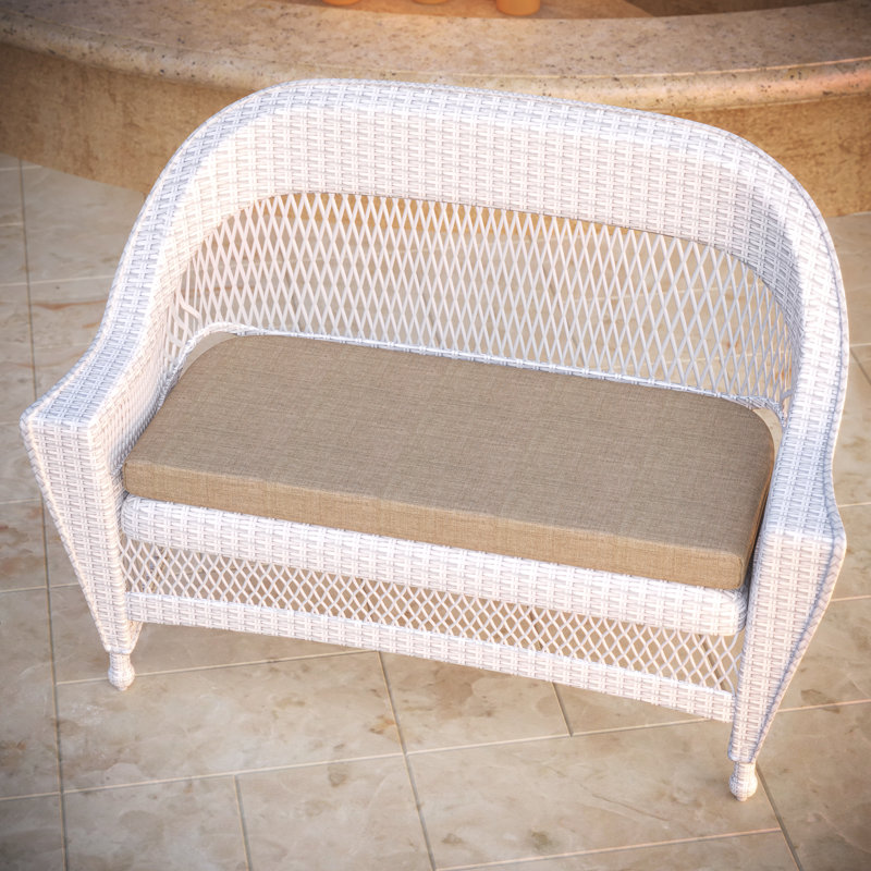 Broughshane Sunbrella® Outdoor 3'' Bench Cushion, Cast Ash Sunbrella® Plainweave