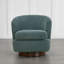 Fauteuil demi-tonneau rembourré et pivotant-1026656992
