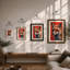 Fox Portrait Modern - Framed Print-136231468-136231467