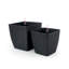 Paquet de 2 pots à fleurs Derince - Osier tissé à la main - Carré fin-946201015-991177507