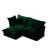 Slipcovered Sectional 2 Seater Sofa Couch With Convertible Ottoman-2071295882-2071295884