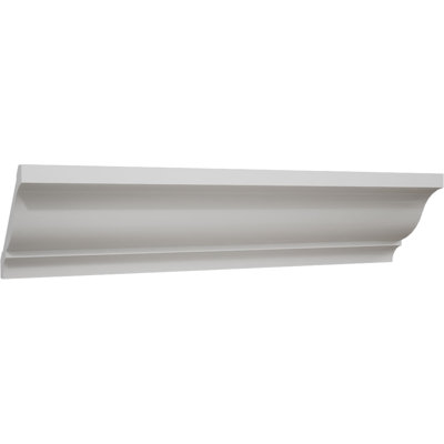 Wm29 - H 5 1/2 po x P 5 1/8 po x F 7 1/2 po x L 96 po, moulure couronnée en PVC TrueCraft, blanc