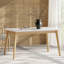Ensemble de salle à manger 5 pièces à structure en bois avec 4 chaises et coussin moelleux-1378030063