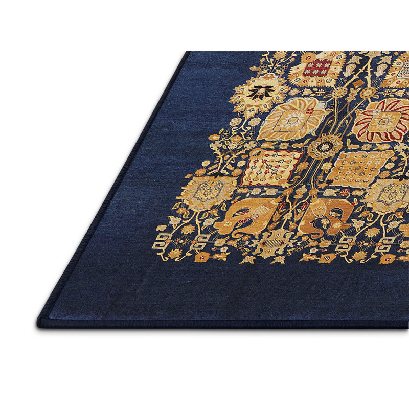 Tapis 100% moderne 763 de style Mid-Century lavable à la machine, Rectangle 3 pi x 5 pi