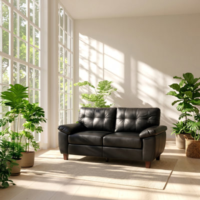 Causeuse de rangement sous le siège en similicuir l 59 po x P 32,3 po x H 35 po Eucalyptus Collection