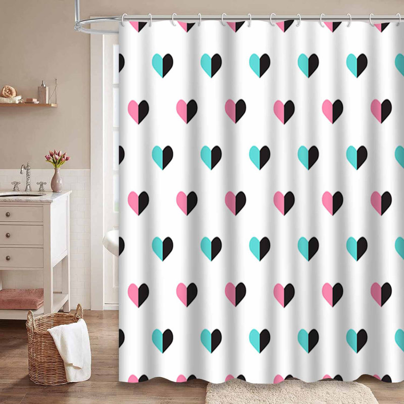 Rideau de douche avec 12 crochets, L 72 po x l 72 po