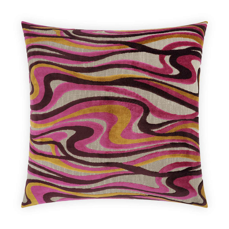 Sway Pillow Cover & Insert, Fuchsia, Square 20"