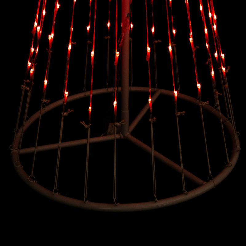 Décoration d'extérieur à DEL, H 48 po x l 24 po x p 24 po, Rouge