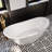 67 Inch,58-Gallon Freestanding Soaking Bathtub, 100% Pure Virgin Acrylic With Drain And Overflow,Glossy White