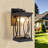 Outdoor Wall Light With Dusk To Dawn,crack-like Glass Shade