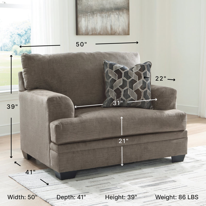 Fauteuil surdimensionné Gwendolynne, Polyester brun