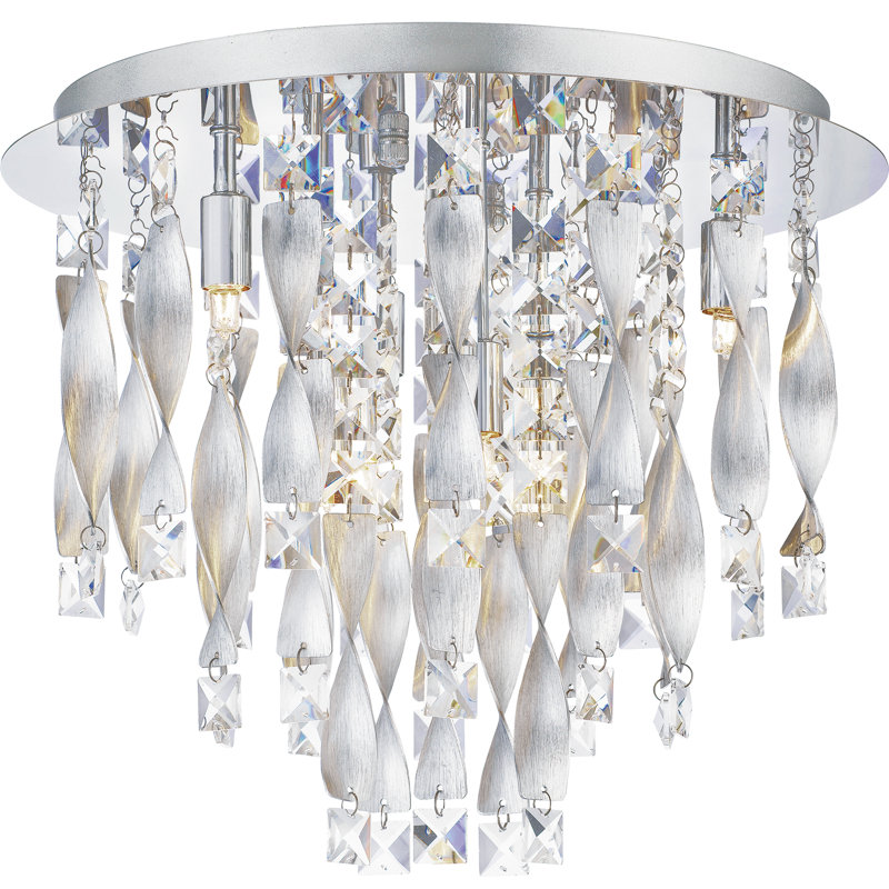 Plafonnier encastré à 6 lumières de style lustre 15,75 po Twerton