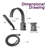 Waterfall Bathtub Faucet With Sprayer, 3-Hole Roman Tub Filler With Hand Shower Deck Mount Waterfall Tub Spout Set-118546034