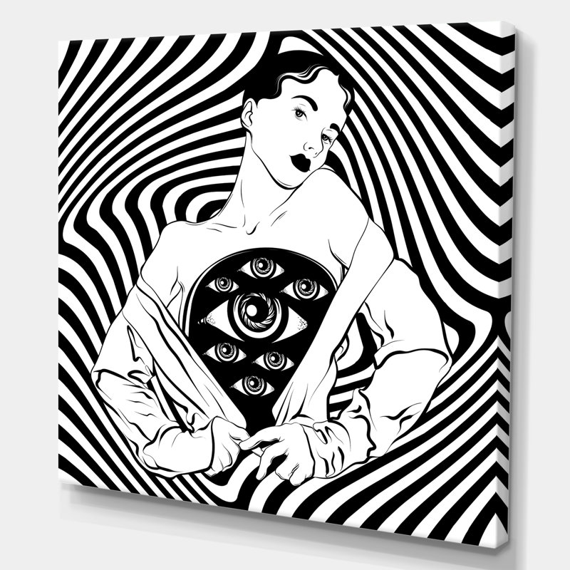 «Empowered Cosmic Women Geometric Goddess Series», impression sur toile, H 16 po x l 16 po x P 1 po, Toile tendue