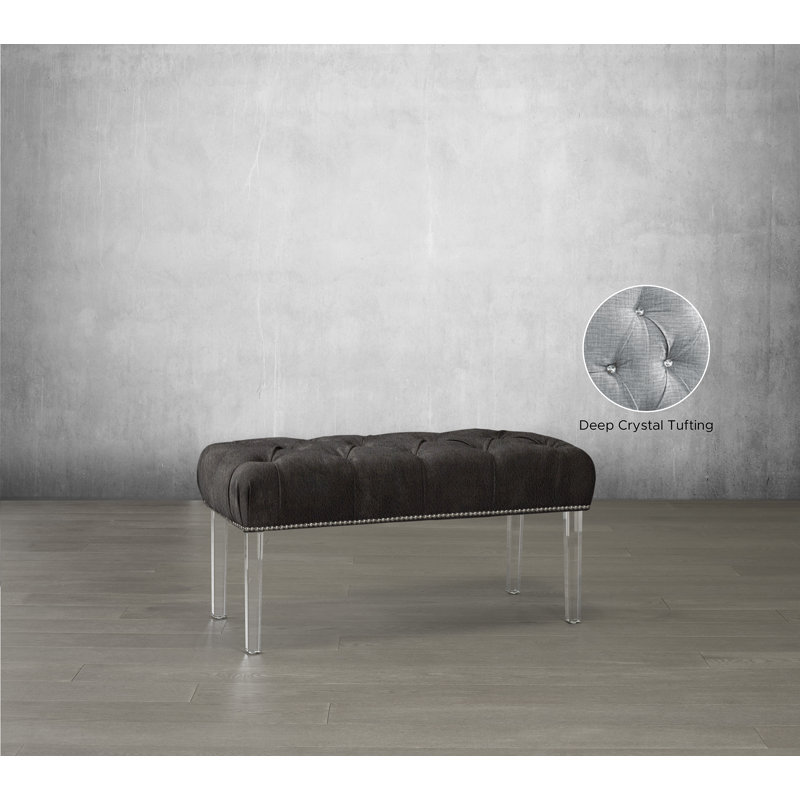 Banc en faux cuir Letendre, Espresso