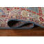Tapis bleu en laine noué à la main de conception unique 2 pi 9 po x 9 pi 6 po New Age