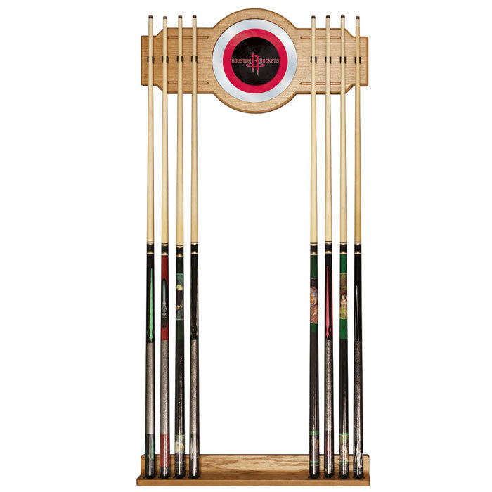 Support à queue de billard avec miroir nba, Rockets de Houston, L 13,25 po x l 28 po