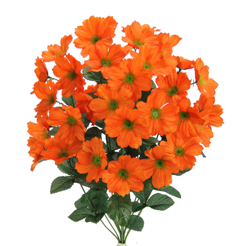 Arrangement floral mélangé wildflower à motif floral 18 tiges, Orange