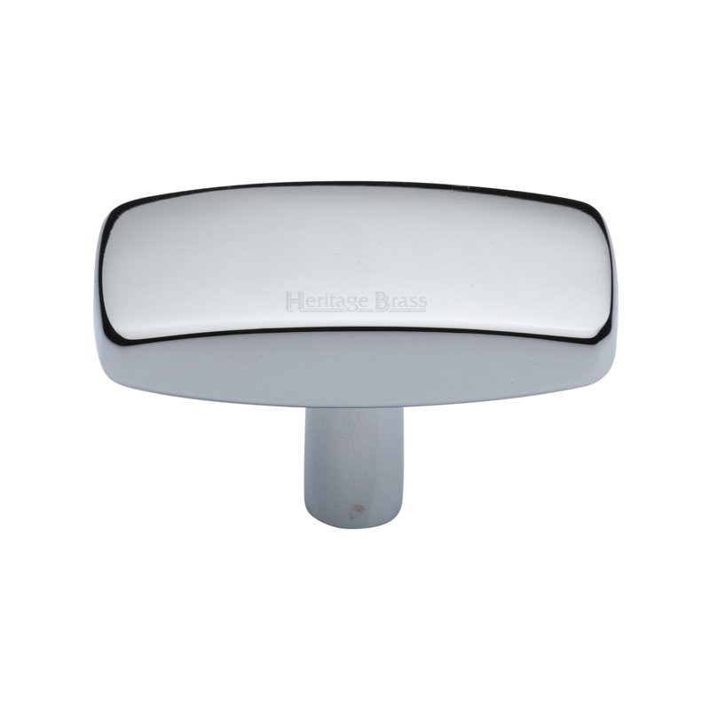 Heritage Brass Cabinet Knob Rectangular Design, 2.8cm H x 2.5cm W x 4.7cm D