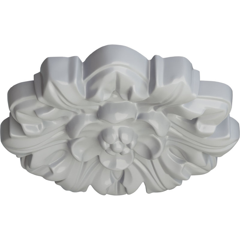 Médaillon de plafond Endurathane Odessa, DO 7 1/2 po x P 1 1/8 po (convient aux auvents jusqu'à 2 1/2 po), fini de rêve de minuit peint à la main