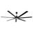 120" 7 Aluminum Blades Extra Large Commercial Industrial Ceiling Fan With LED Lights And Remote Control For Warehouse Garage Gym