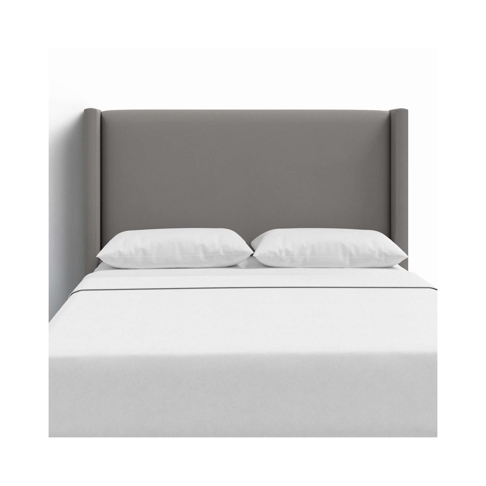 Hanson Upholstered Headboard, Classic Otter Performance Velvet, King