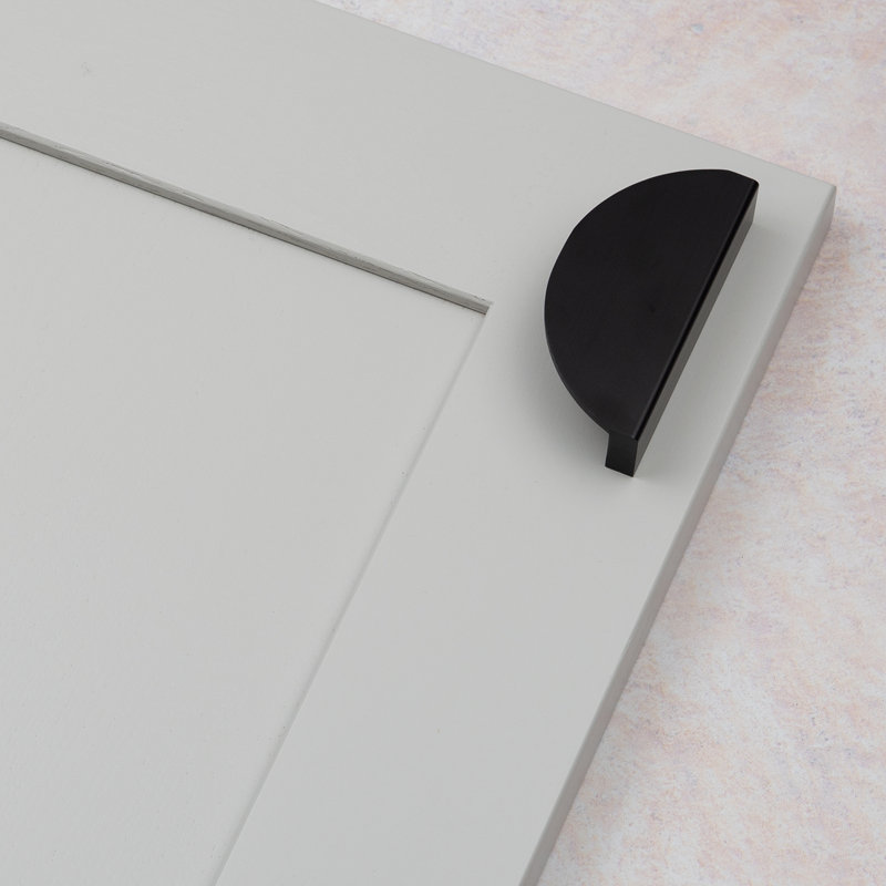 Half Moon Handles in Multiple Finish Variations, Matte Black