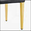 Ensemble de 2 chaises à dossier en cuir de polyuréthane noir avec pieds en métal doré - pour un décor moderne et minimaliste-1934216708-1934216709