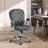 Velvet Home Office Chair, Button Tufted Desk Chair Adjustable Height And Swivel Wheels-1307163187