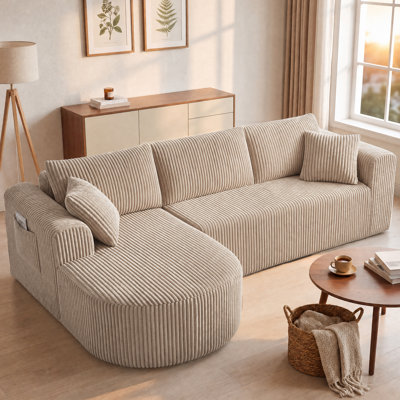 3 Seater Fabric Corner Sofa