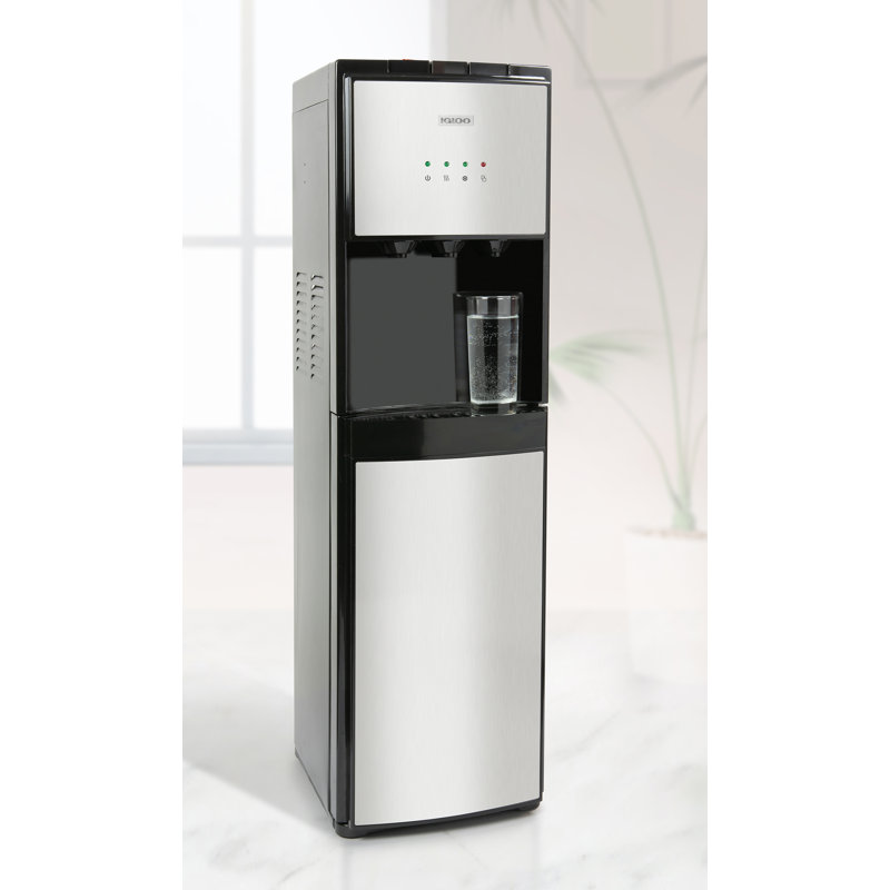 Igloo Hot, Cold & Room Temperature Bottom-load Water Dispenser, Black/Stainless
