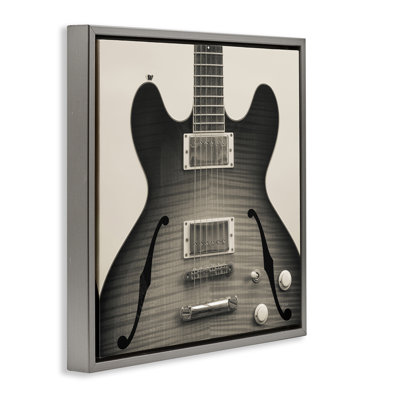  Classy Electric Guitar Floater Canvas Wall Art by Deborah Revell