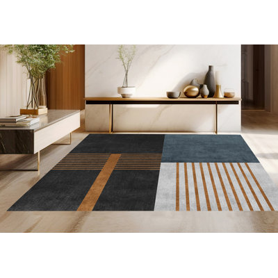 Drumawillin Vinyl Machine Printed Area Rug