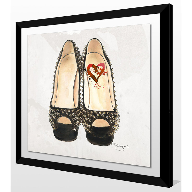 «Heart and Sole», impression sur toile, H 25,5 po x l 25,5 po x P 1 po, Cadre noir