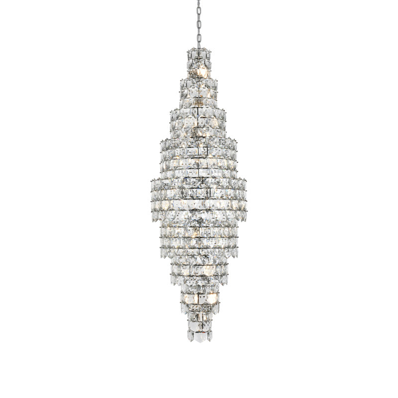 Lustre 30 pouces Cinda , Chrome chrome