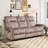 85.43'' Wide Classic Microfiber Manual Reclining Sofa With Dual Side Pull Levers & Nailhead Trim (Set Of 2)-113431944