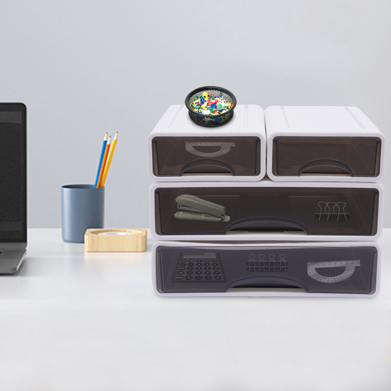 Ensemble de rangement de bureau Lium, Blanc
