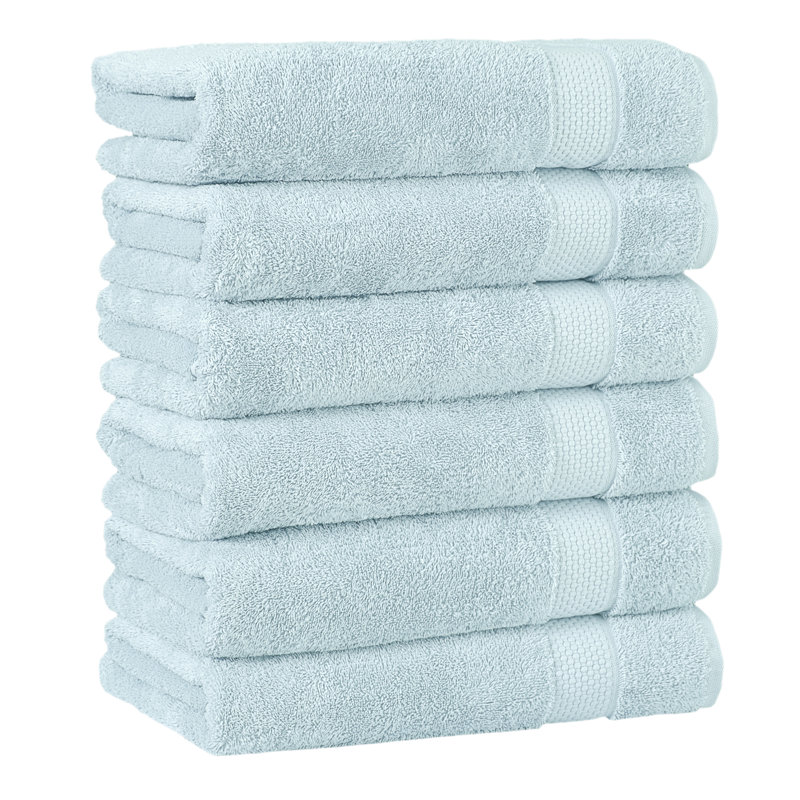Serviettes de bain en ratine 100% coton Starlight, Bleu glacier