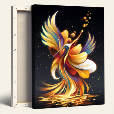 Colorful Phoenix Canvas Wall Art Oil Painting Print Set Of 1