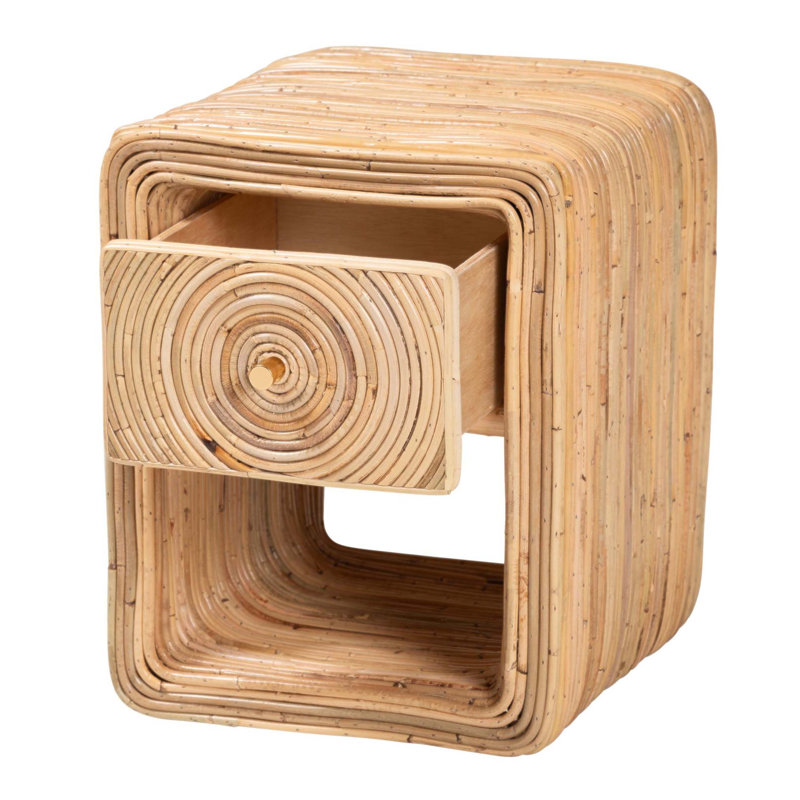 Table de chevet 1 tiroir Bohemian Rattan